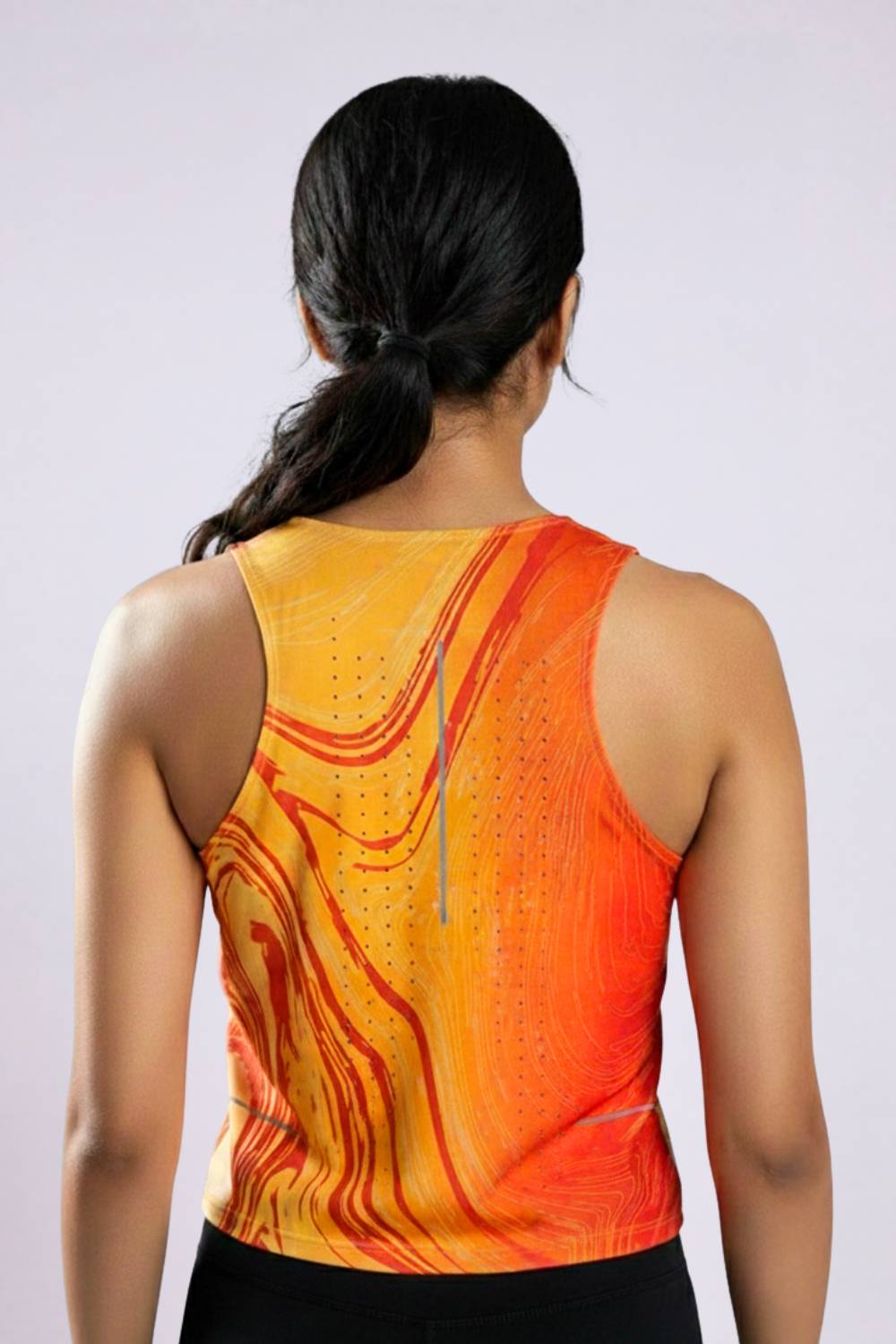 buy women printed running singlet top online #Color_Lava