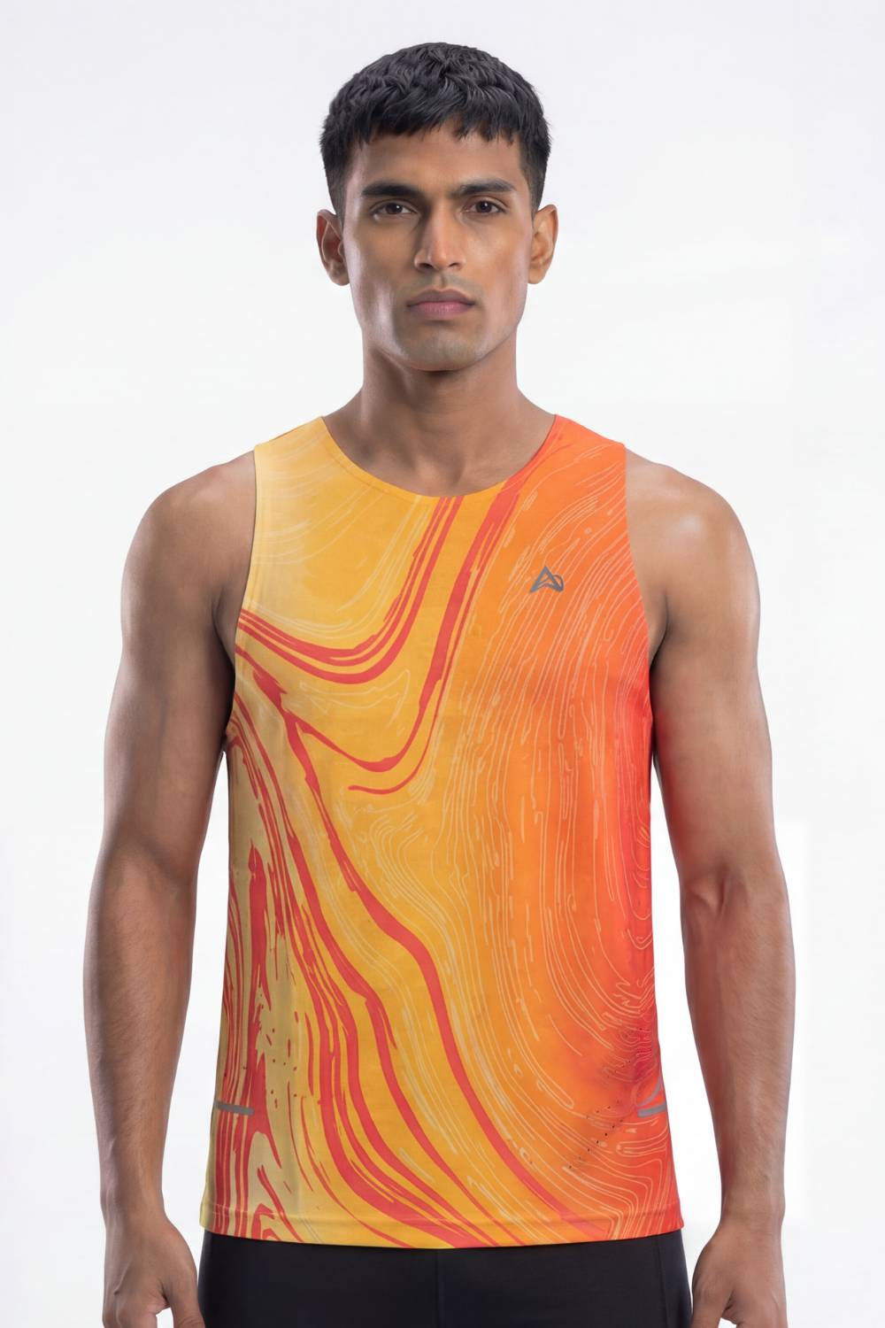 buy men running printed singlet online #Color_Lava