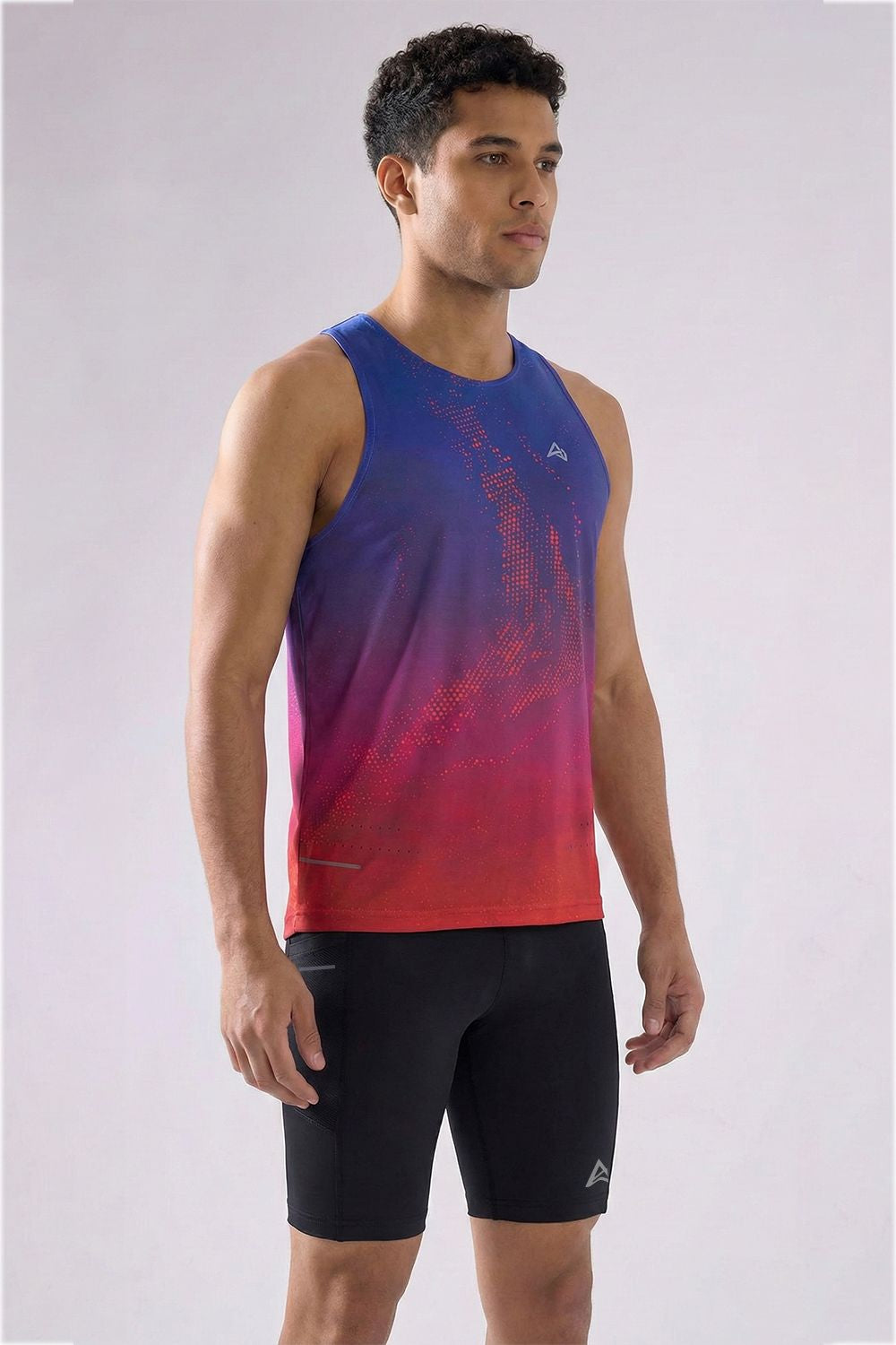 buy men 7 inch running half tights online #Color_Core Black