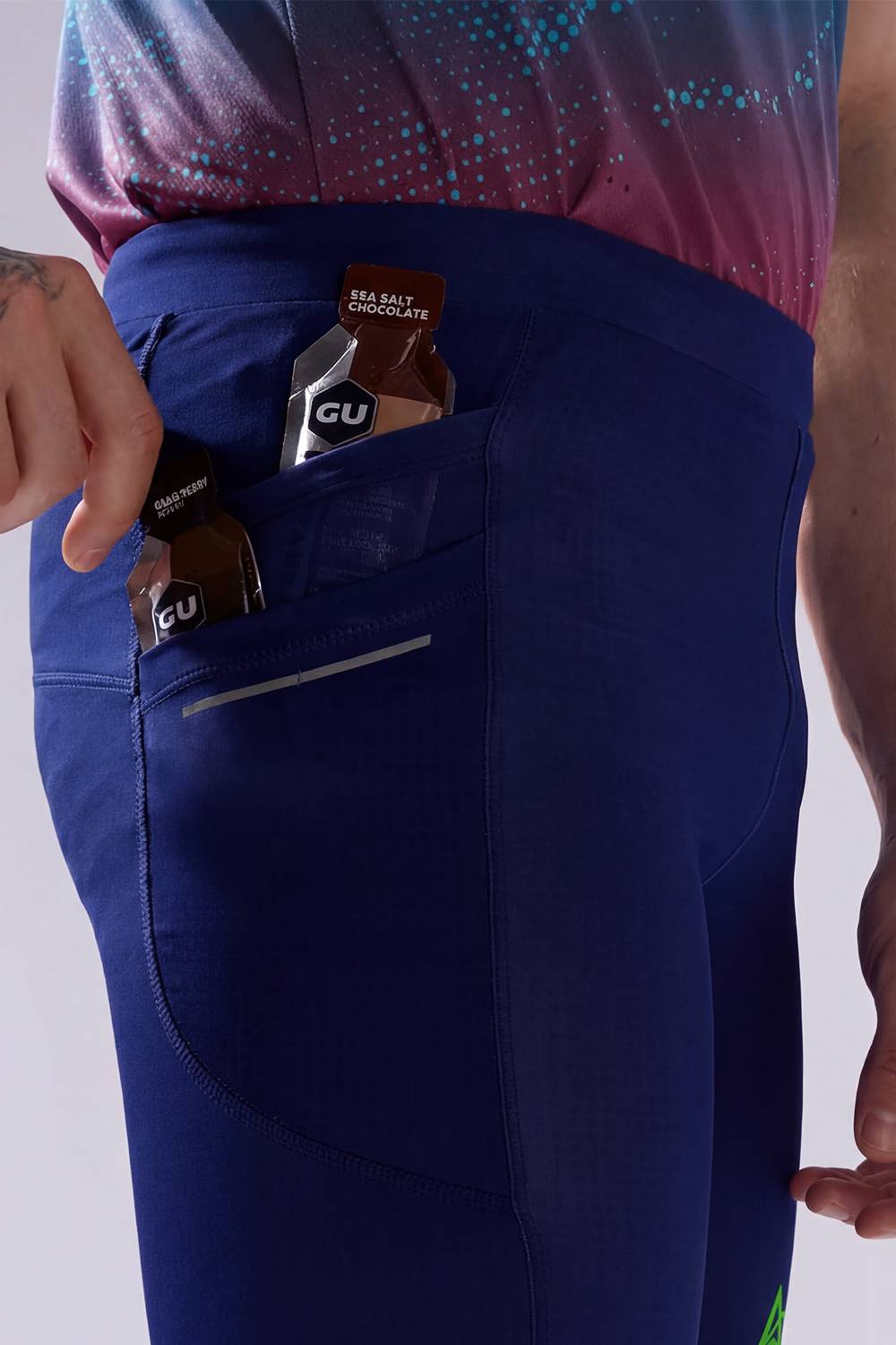 buy men 7 inch running half tights online #Color_Ink Blue