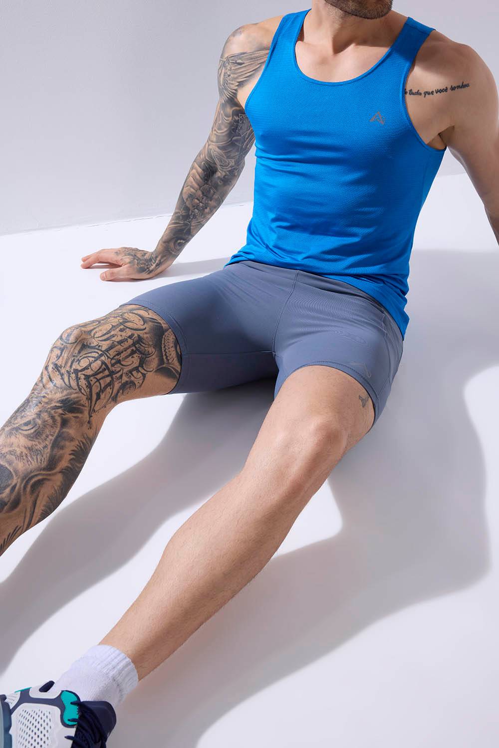 buy comfortable running half tights for long run online #Color_Stormy Weather