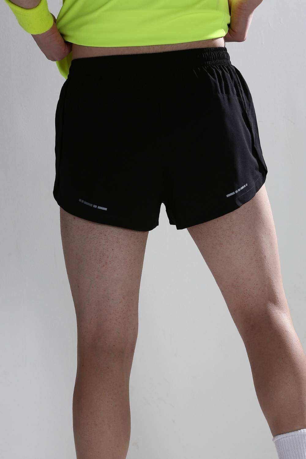 buy men's running split shorts online #Color_Black