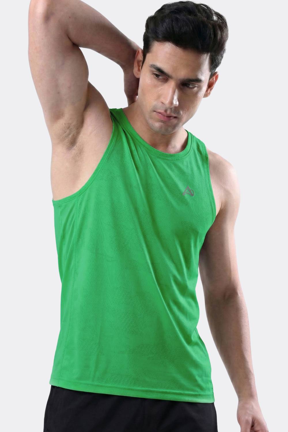 green colour race singlet for men #Color_Jelly Bean