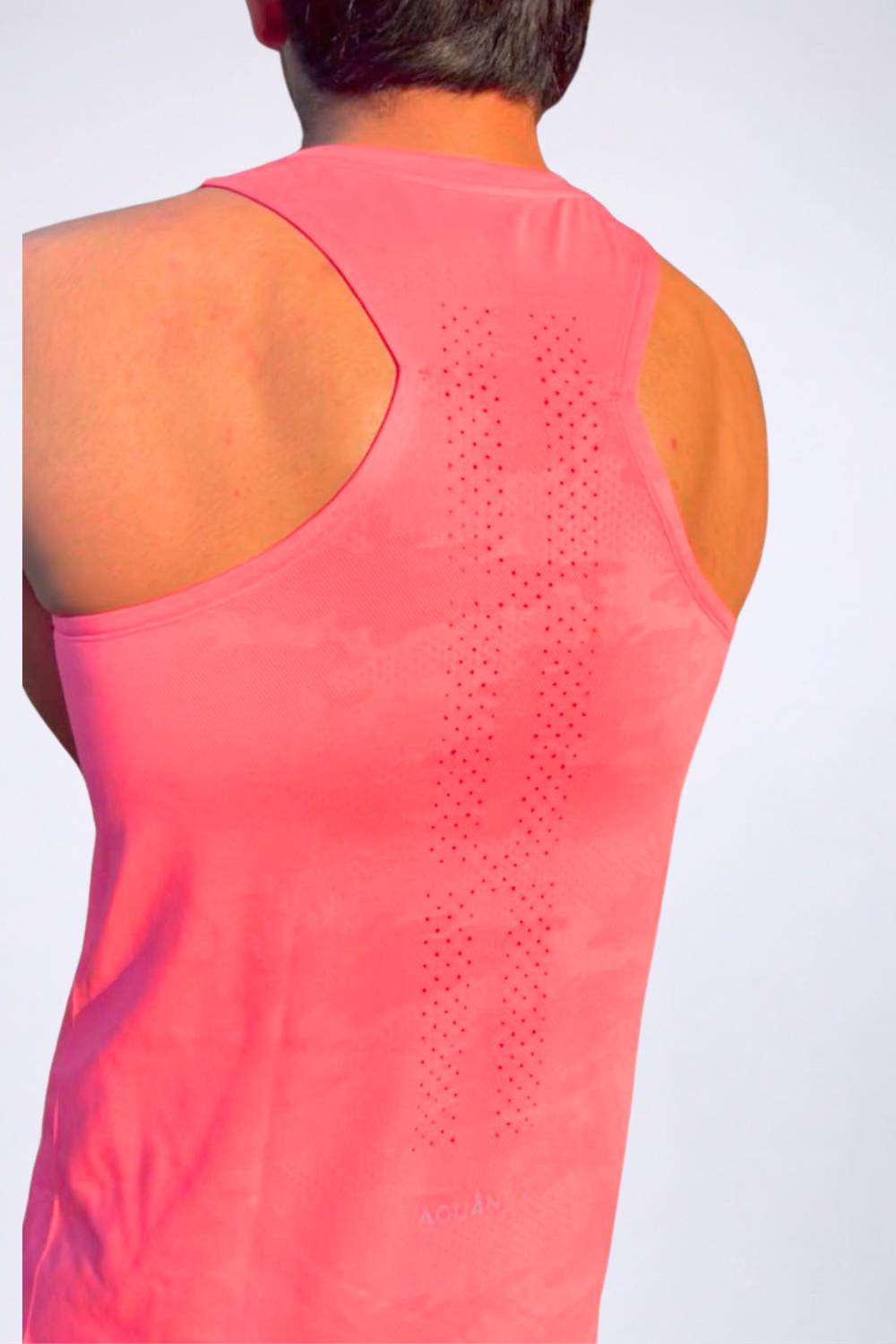 Coral colour race singlet for men #Color_Coral