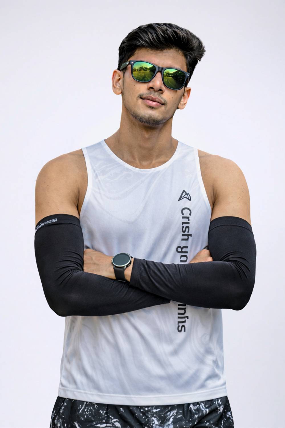 buy men running printed singlet online #Color_WhitePr