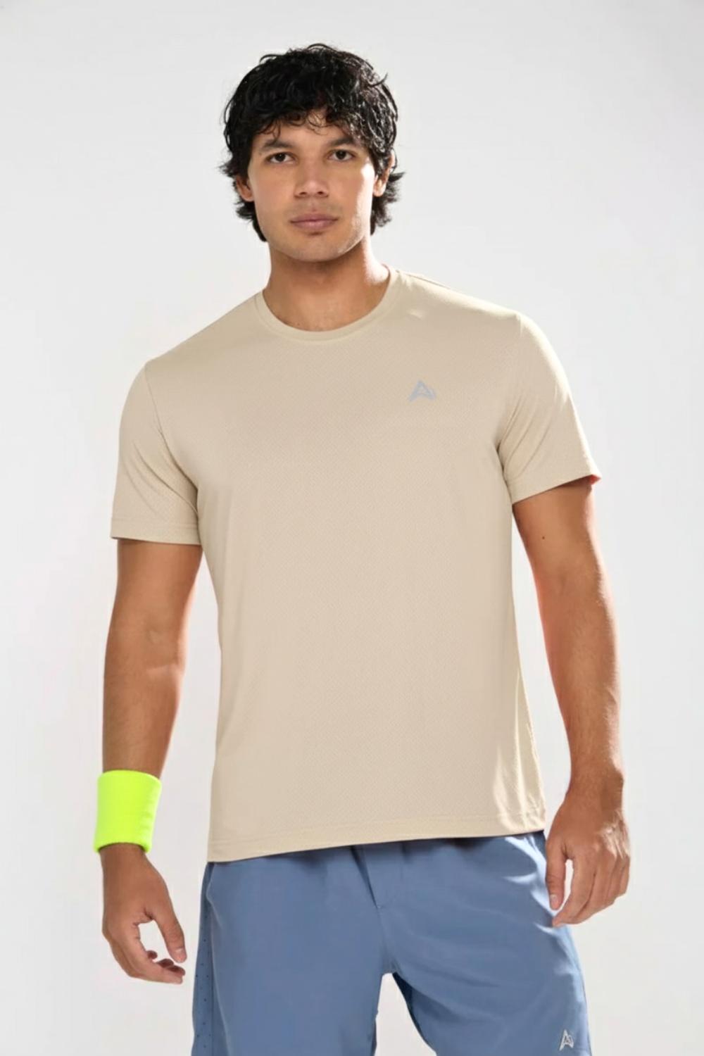 buy gym workout stretchable t-shirts for men #Color_Fawn