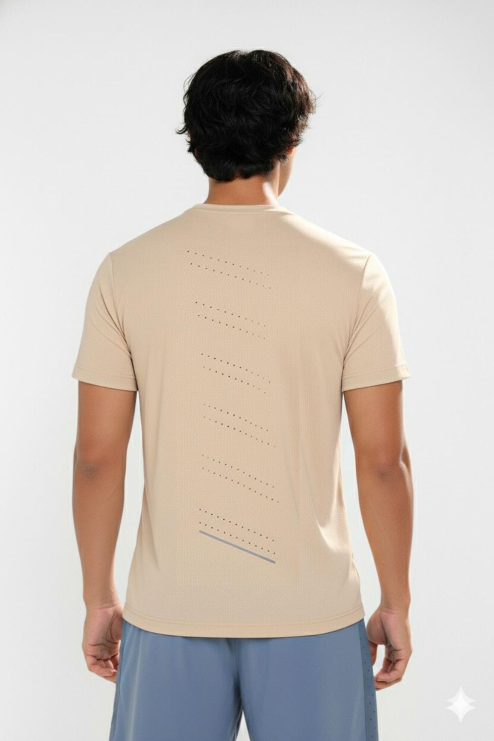 buy gym workout stretchable t-shirts for men #Color_Fawn