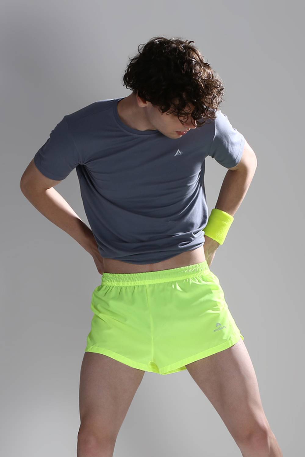 buy breathable lightweight polyester t-shirt for men #Color_Lime Stone