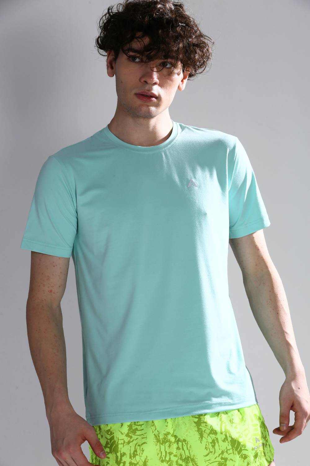 buy breathable lightweight polyester t-shirt for men #Color_Mint