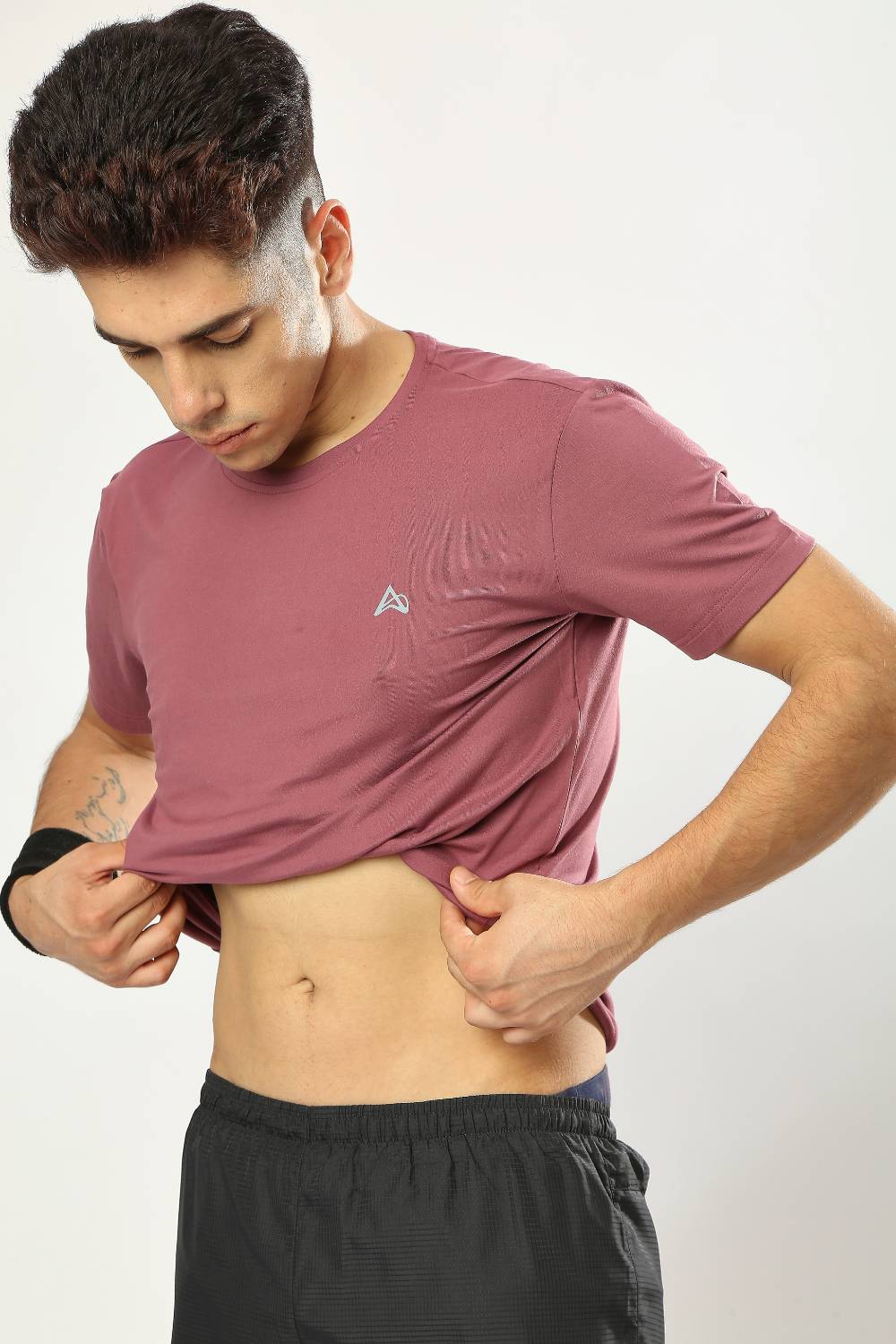 buy breathable lightweight polyester t-shirt for men #Color_Tulipwood