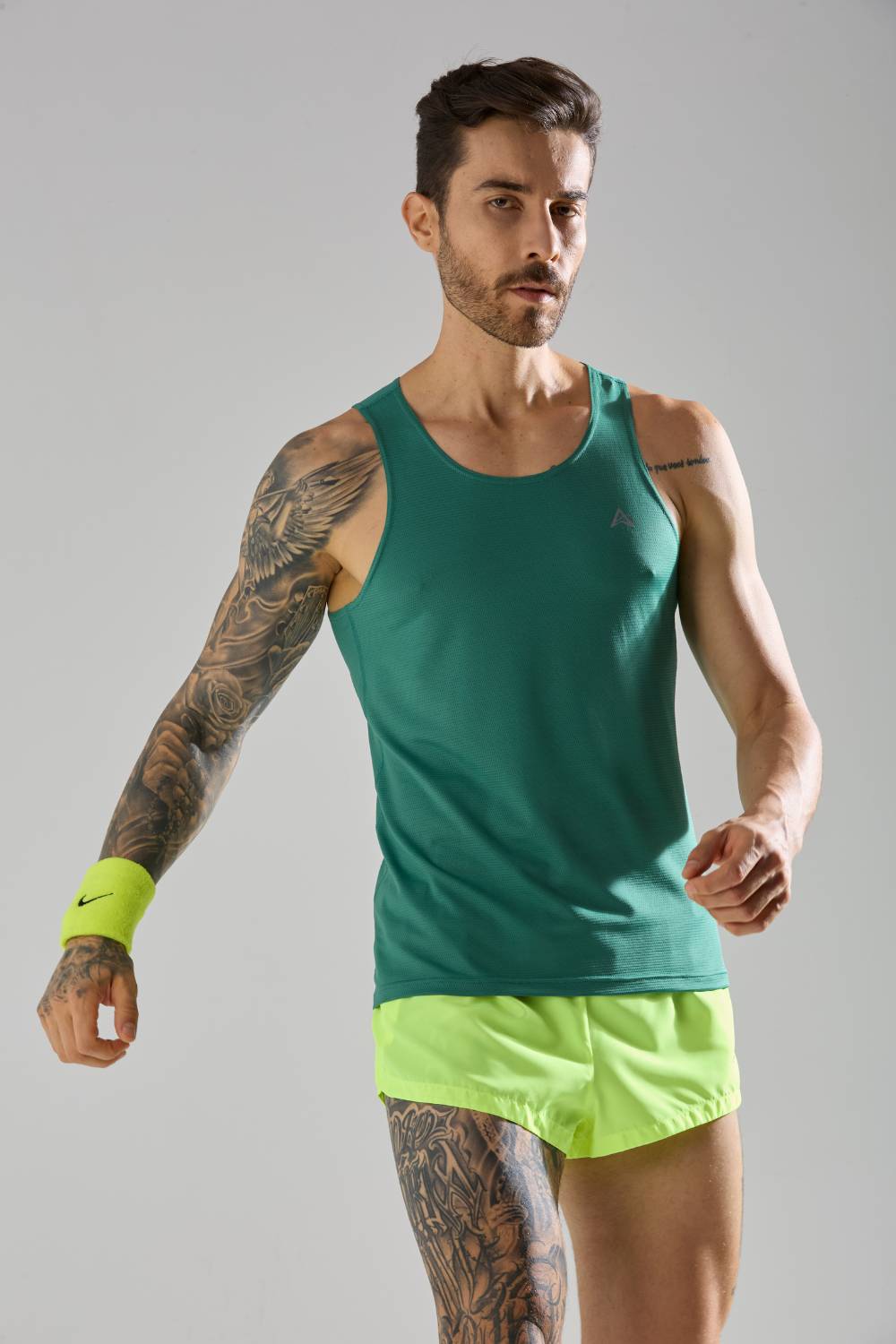 buy long run and workout vest or singlet online India #Color_Fir