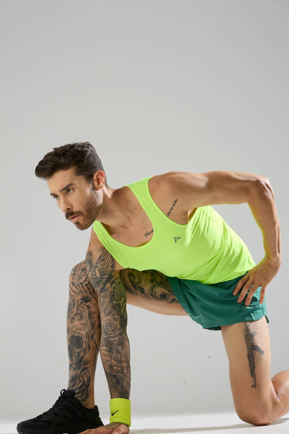 buy long run and workout vest or singlet online India #Color_Neon Yellow