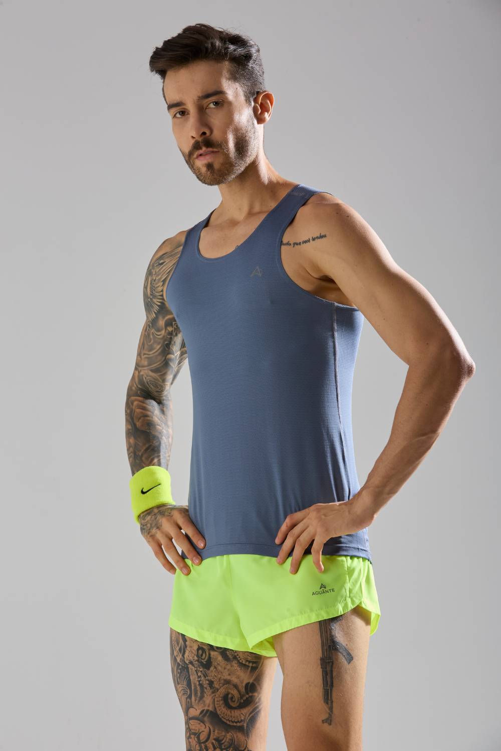 buy long run and workout vest or singlet online India #Color_Raw Steel