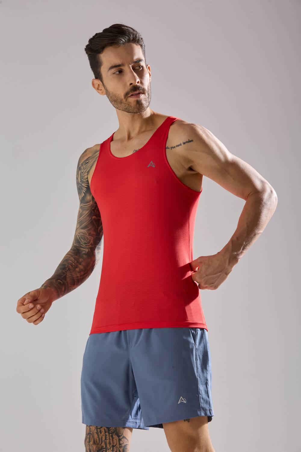 buy long run and workout vest or singlet online India #Color_Spicy Red