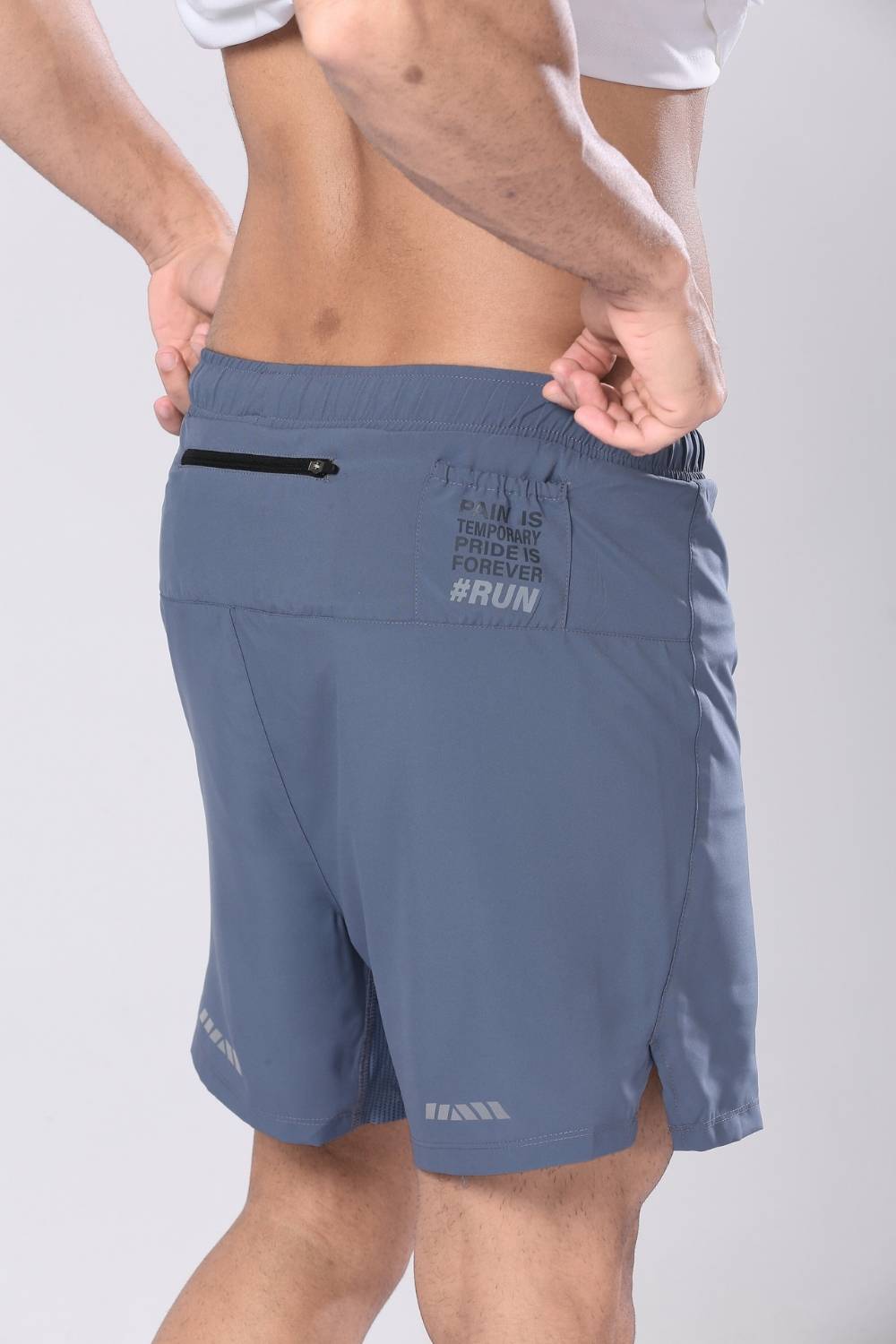 buy men 5 inch running shorts with inner lining #Color_Raw Steel