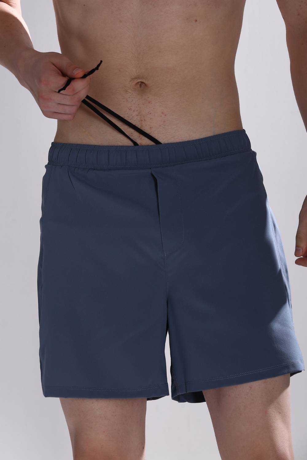 buy men 5 inch running shorts with inner lining #Color_Raw Steel