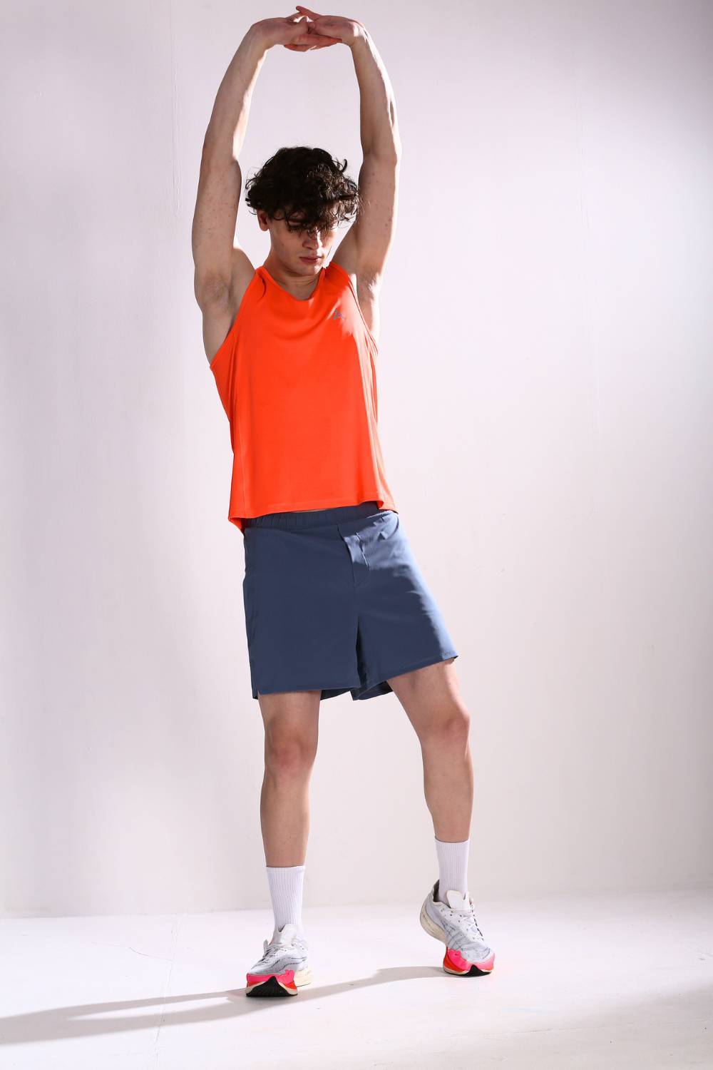 buy men 5 inch running shorts with inner lining #Color_Raw Steel