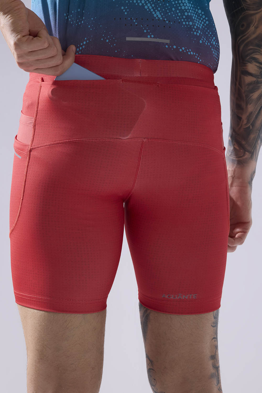 buy men 7 inch running half tights online #Color_Ignite Red Pr