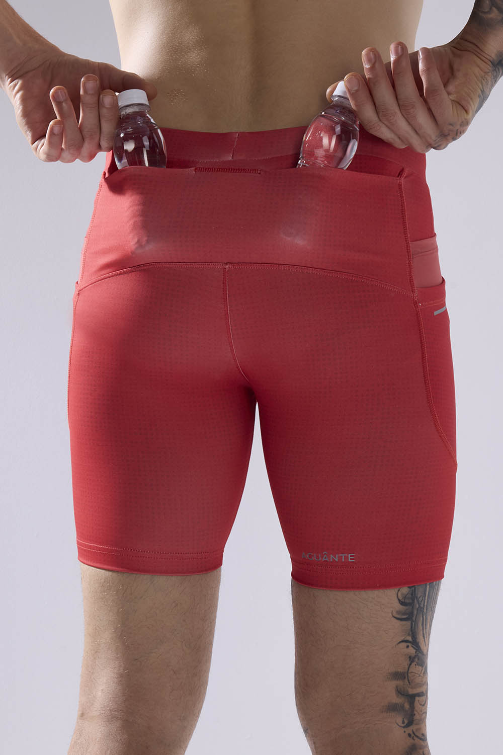 buy men 7 inch running half tights online #Color_Ignite Red Pr