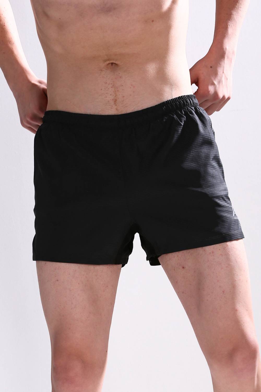 buy men running shorts 3.5 inches with inner lining #Color_Black