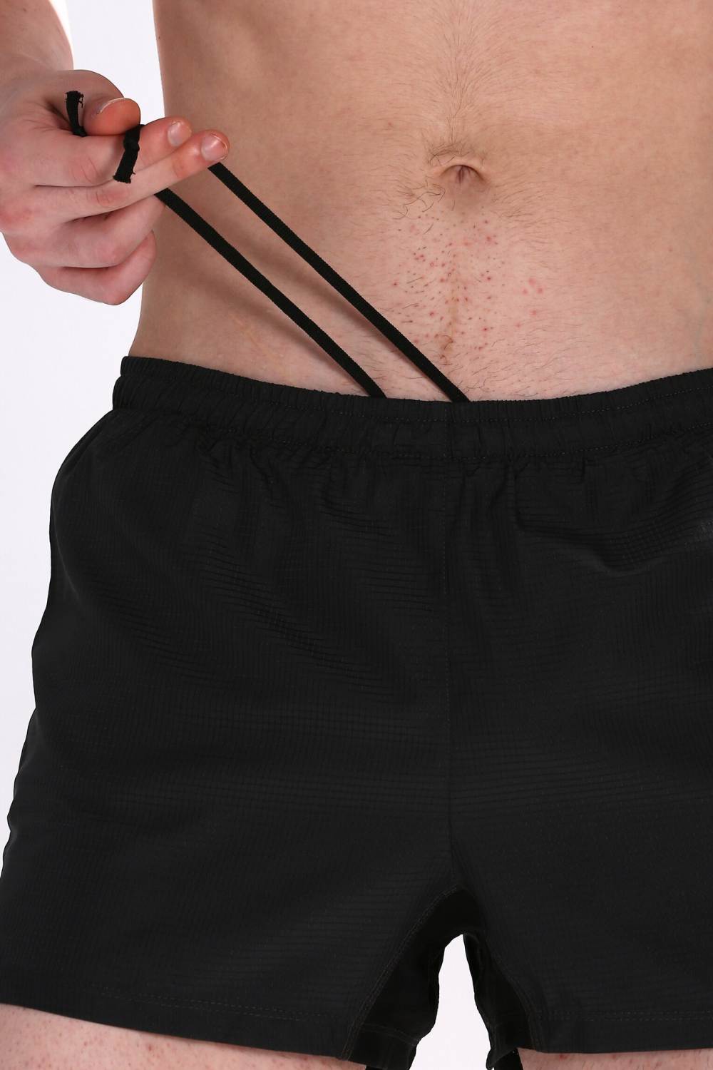 buy men running shorts 3.5 inches with inner lining #Color_Black