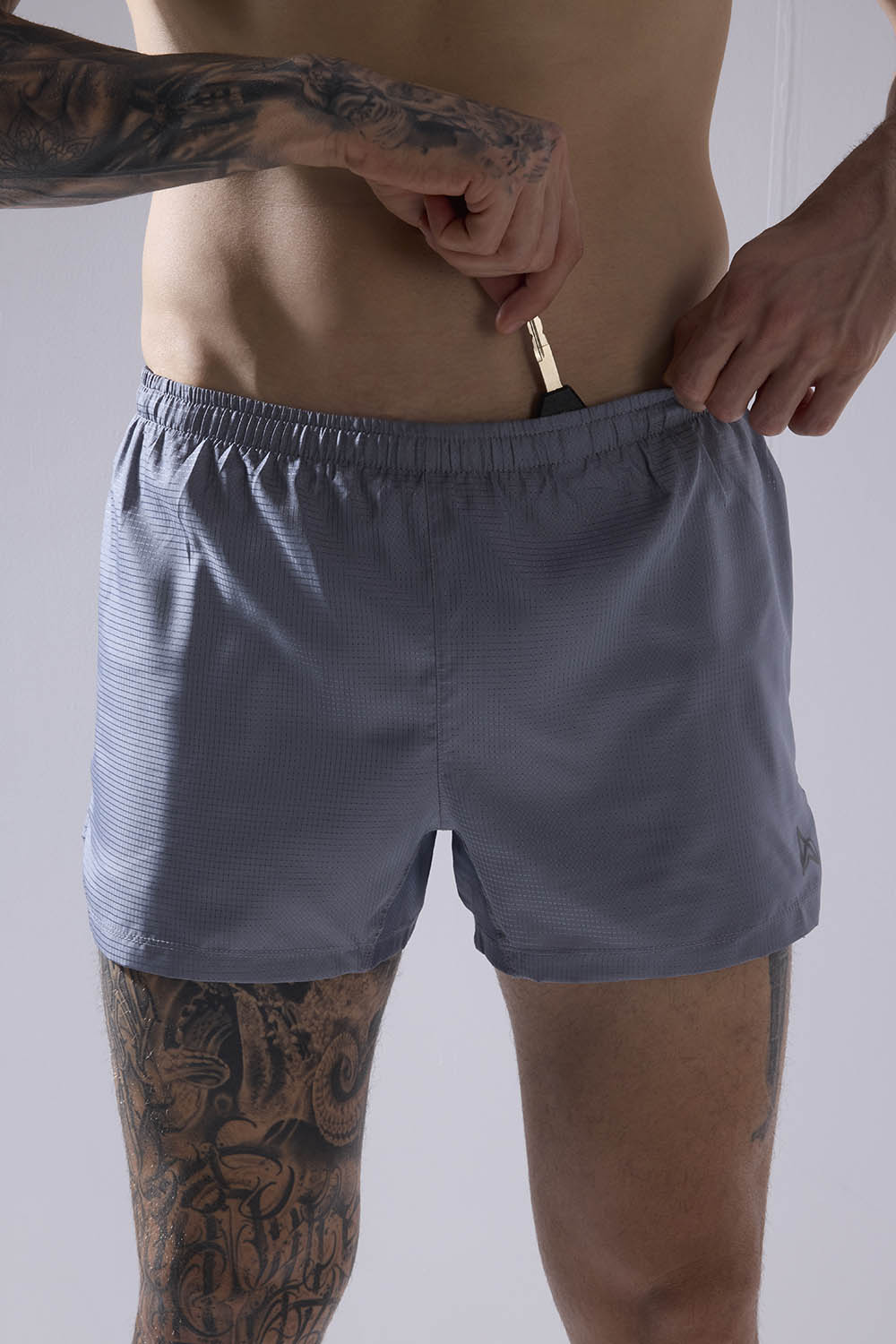 buy men running shorts 3.5 inches with inner lining #Color_Stone Grey