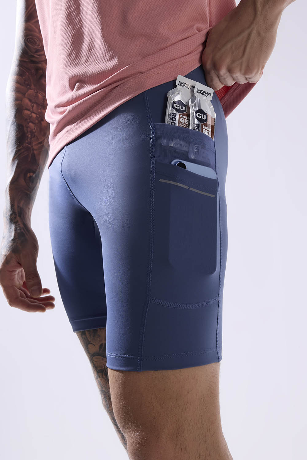 men running half tight with inner lining and multiple pockets #Color_Moonlight