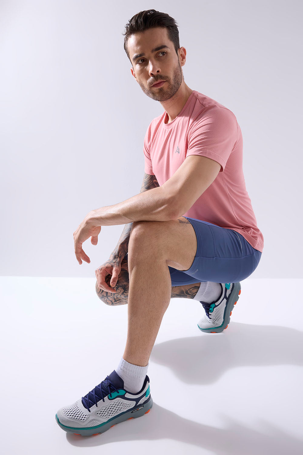 men running half tight with inner lining and multiple pockets #Color_Moonlight