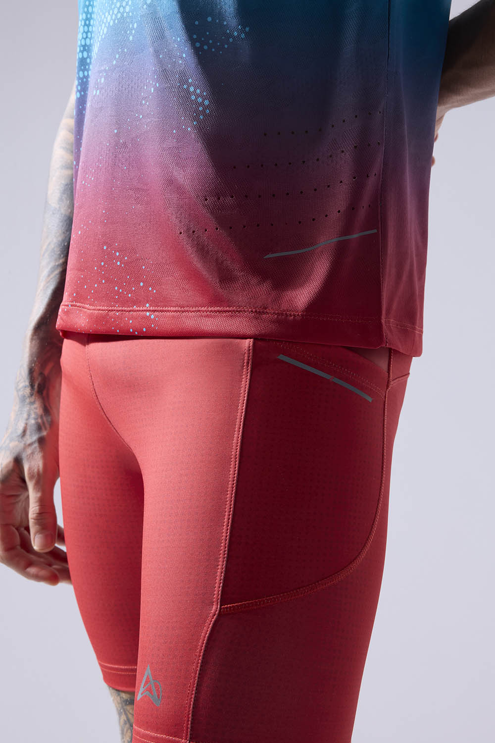 buy men running printed singlet online #Color_Glacier Flame Pr