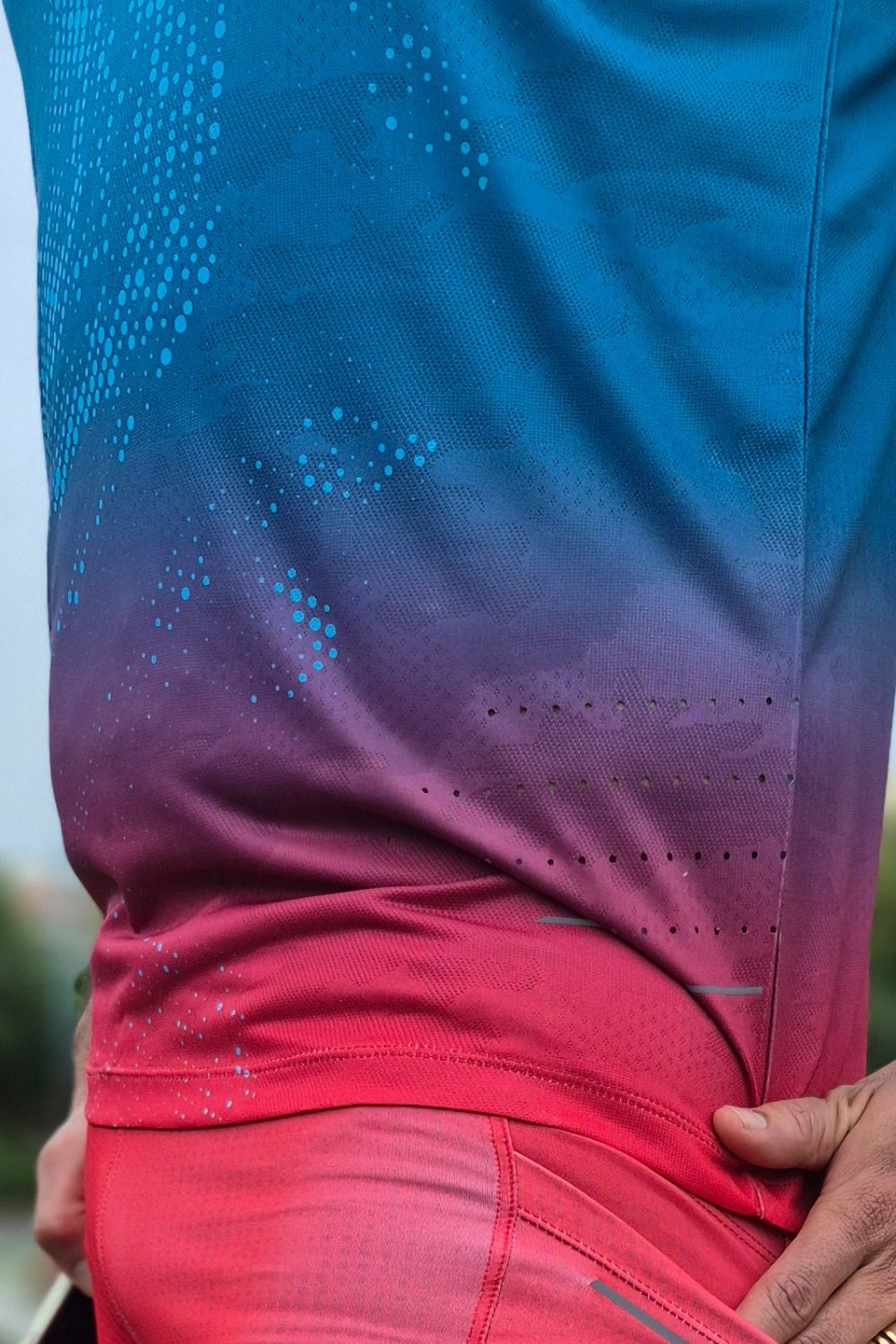 buy men running printed singlet online #Color_Glacier Flame Pr