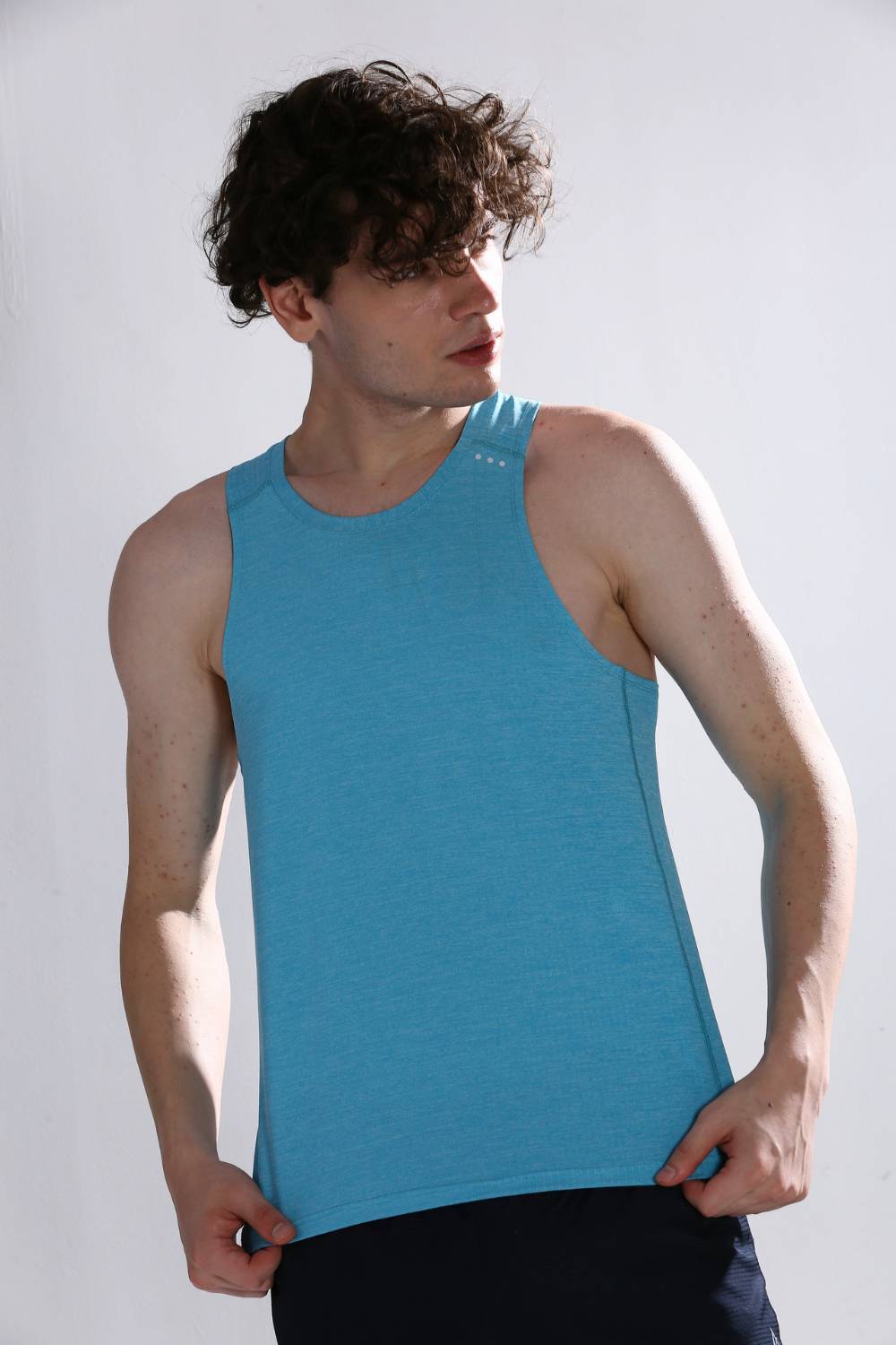 buy men running singlet online #Color_Ice Blue