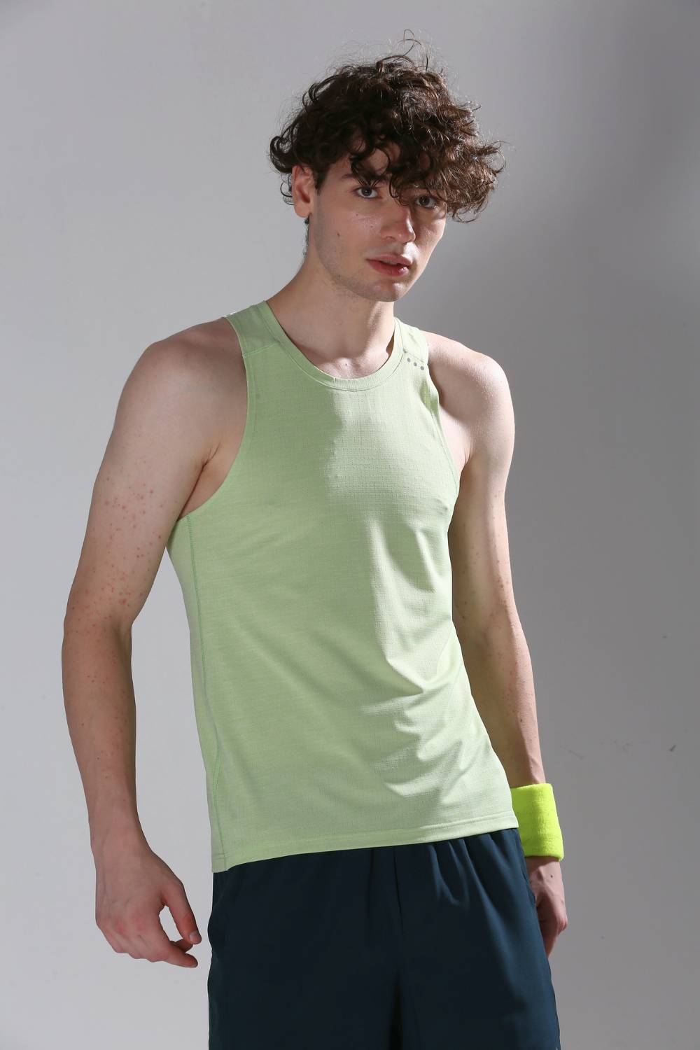 buy men running singlet online #Color_Lime