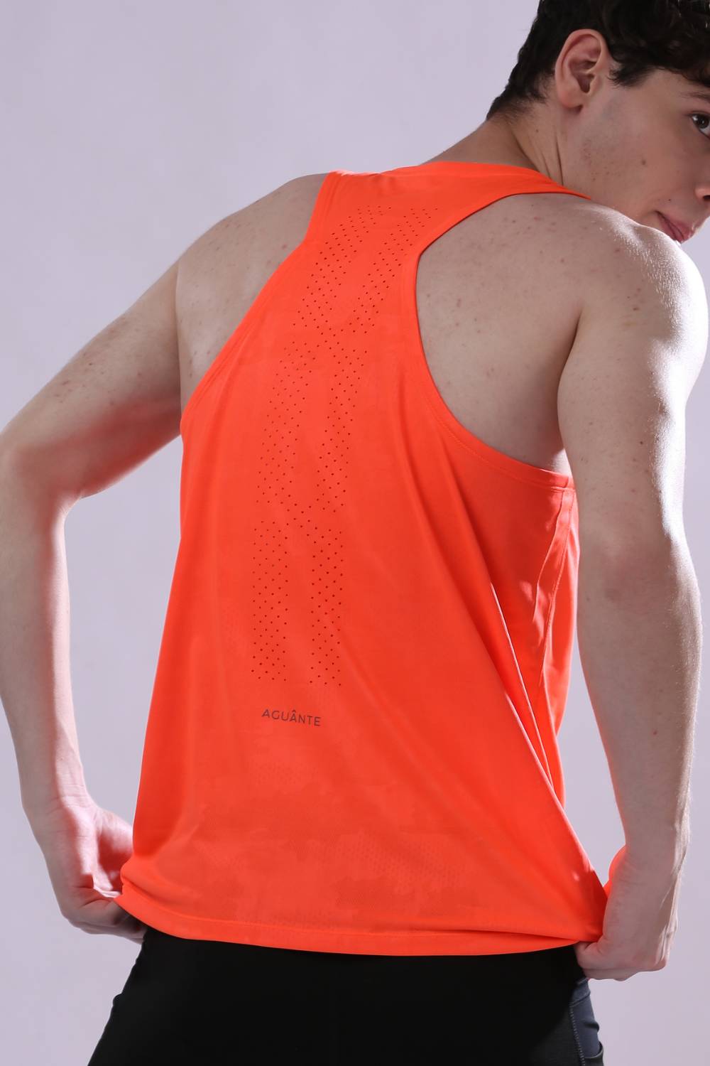men running sports vest online india #Color_Neon Orange Pr