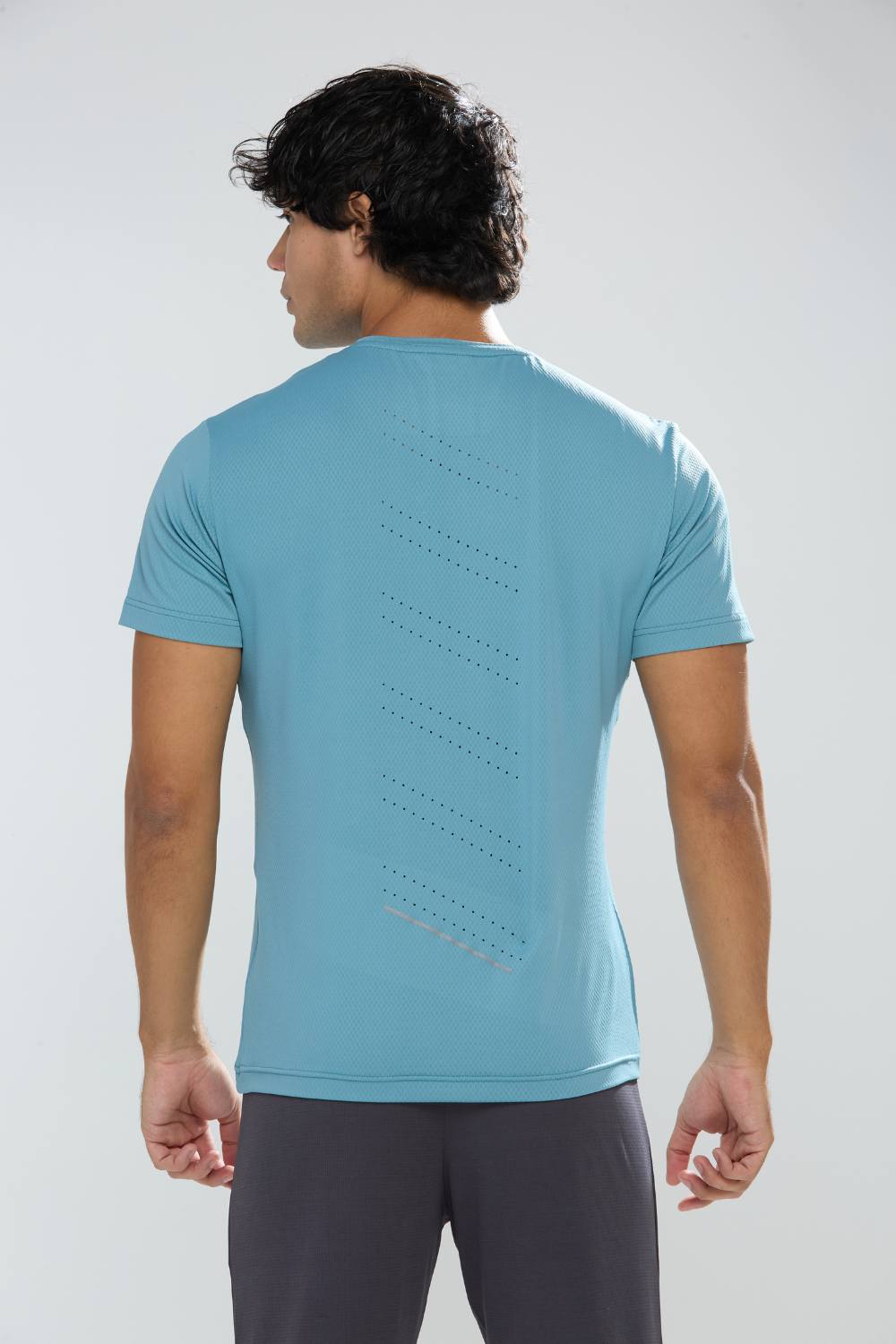 buy gym workout stretchable t-shirts for men #Color_Smoke Blue