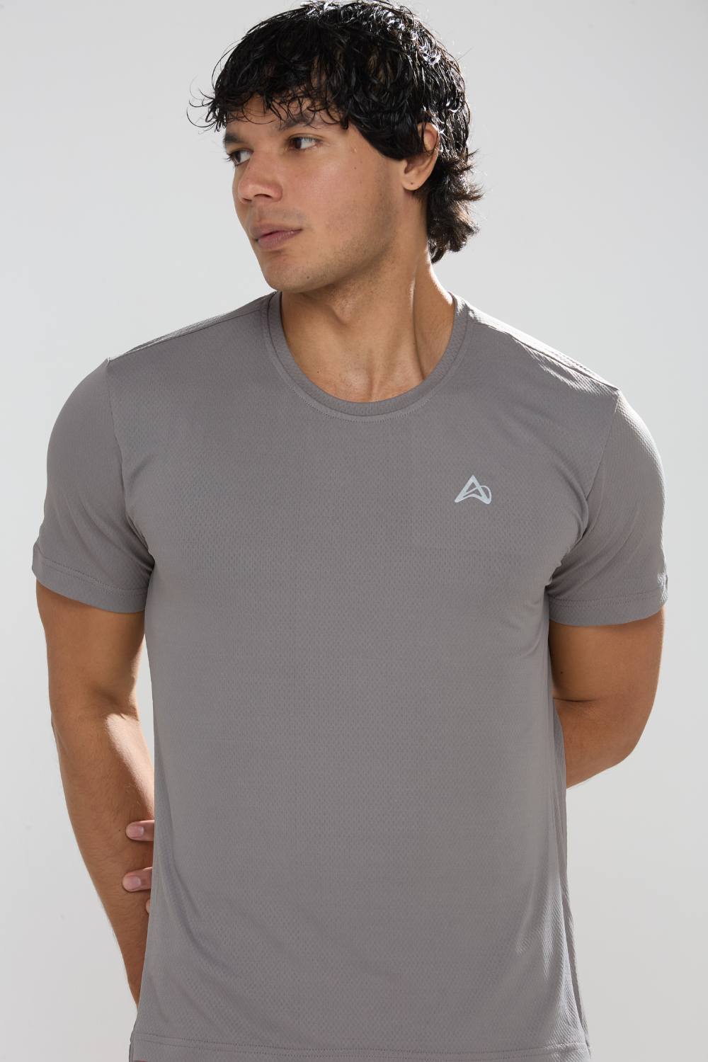 buy gym workout stretchable t-shirts for men #Color_Grey