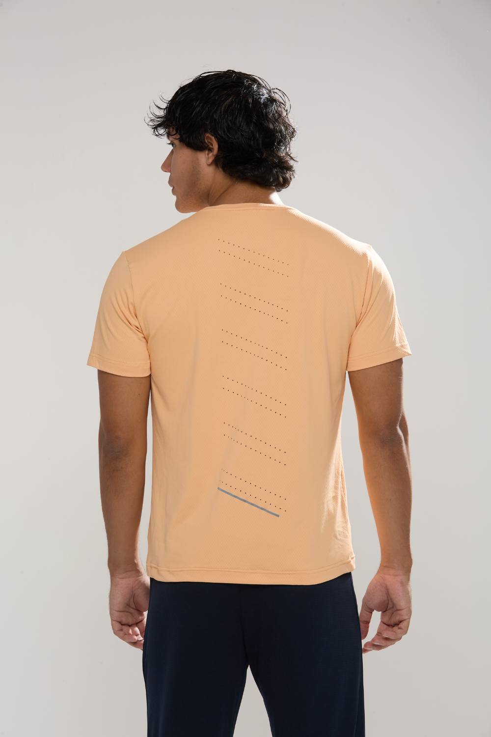 buy gym workout stretchable t-shirts for men #Color_Salmon