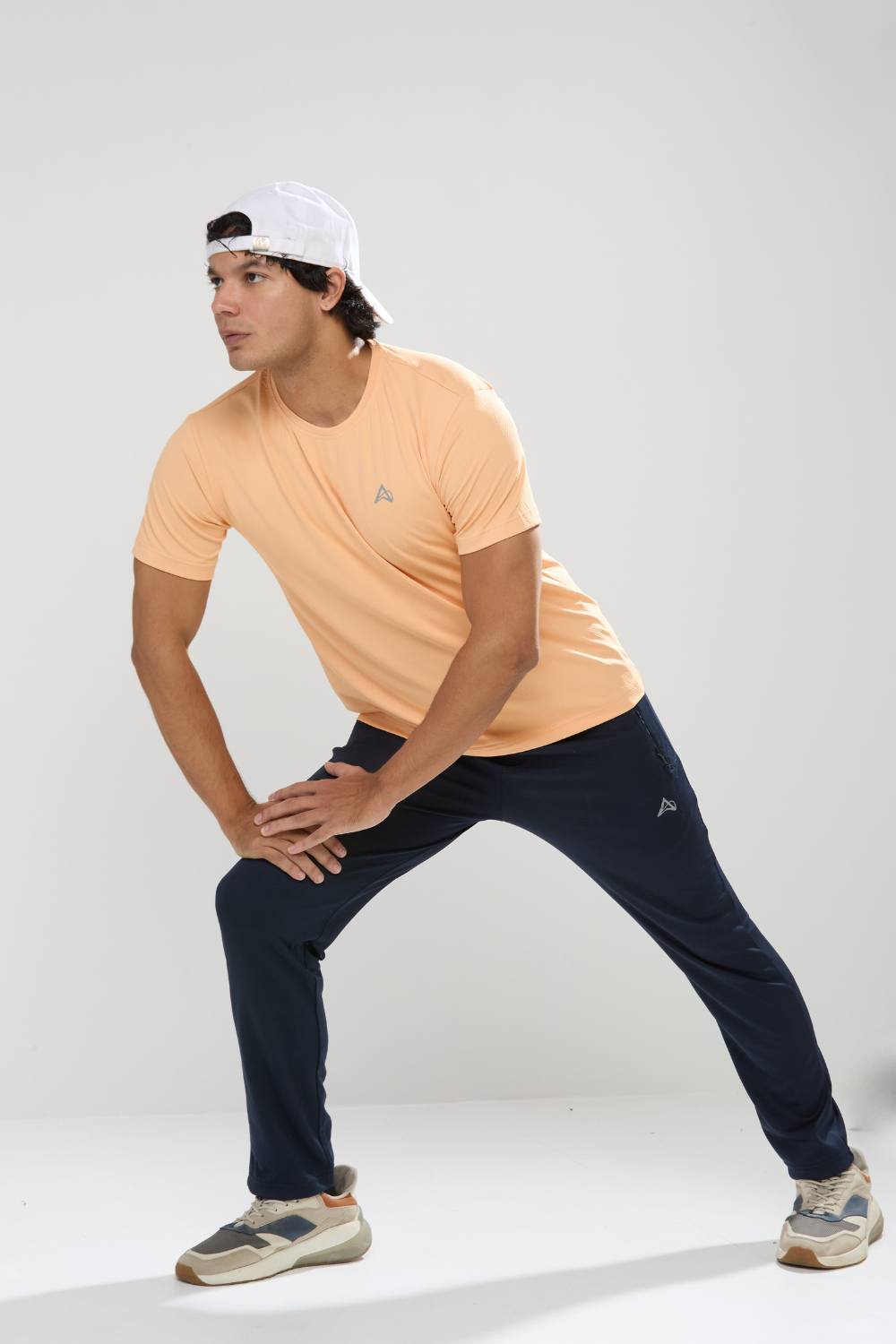 buy gym workout stretchable t-shirts for men #Color_Salmon