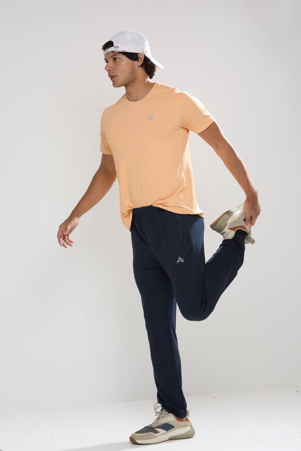 buy gym workout stretchable t-shirts for men #Color_Salmon