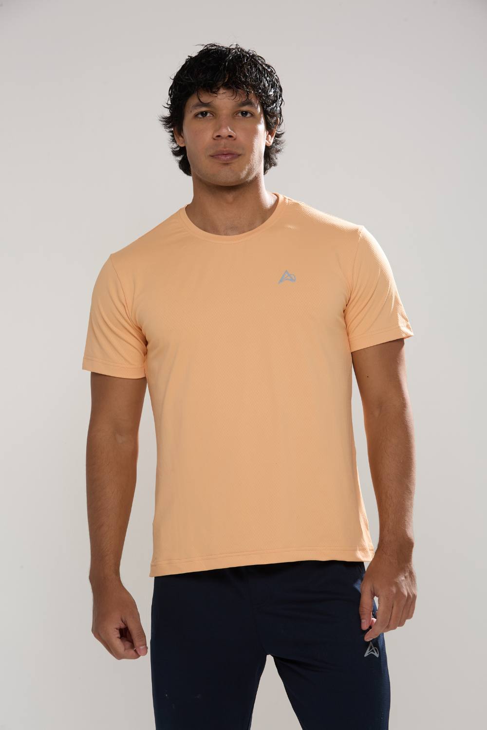 buy gym workout stretchable t-shirts for men #Color_Salmon