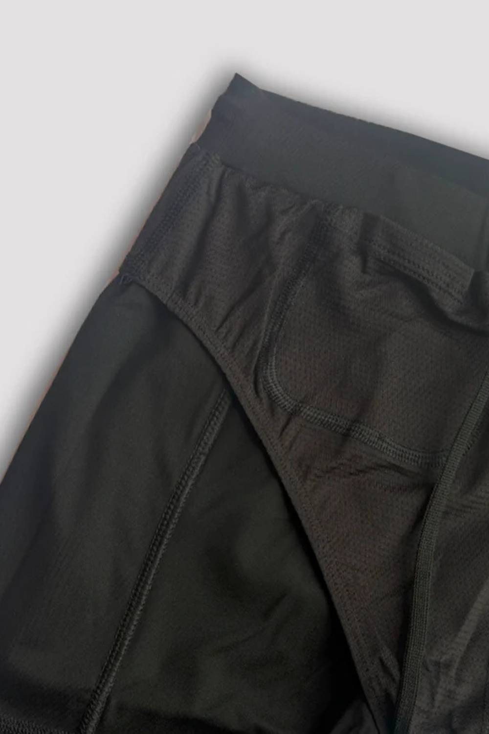 mens gym shorts with liner #Color_Black