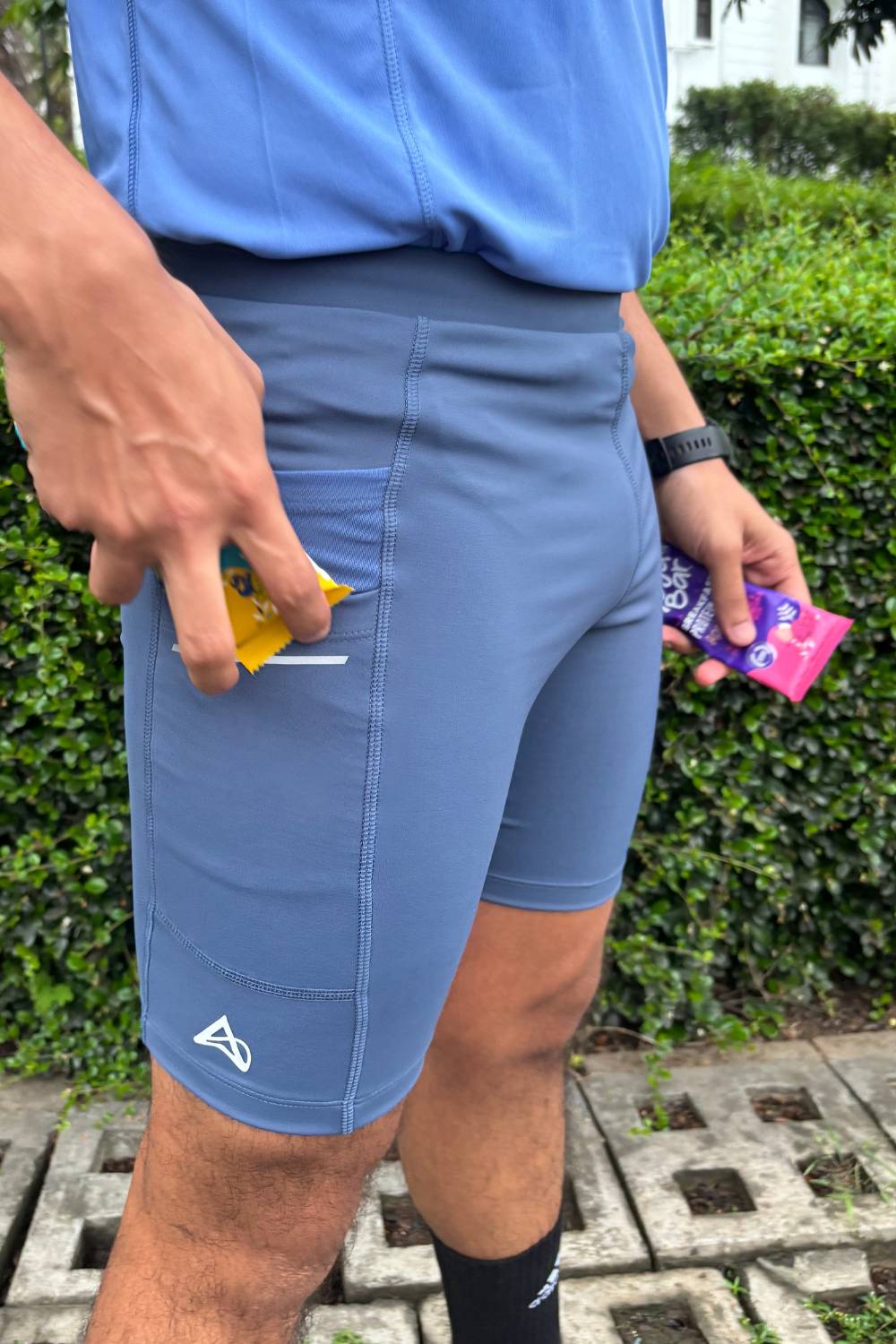 mens gym shorts with tights #Color_Moonlight