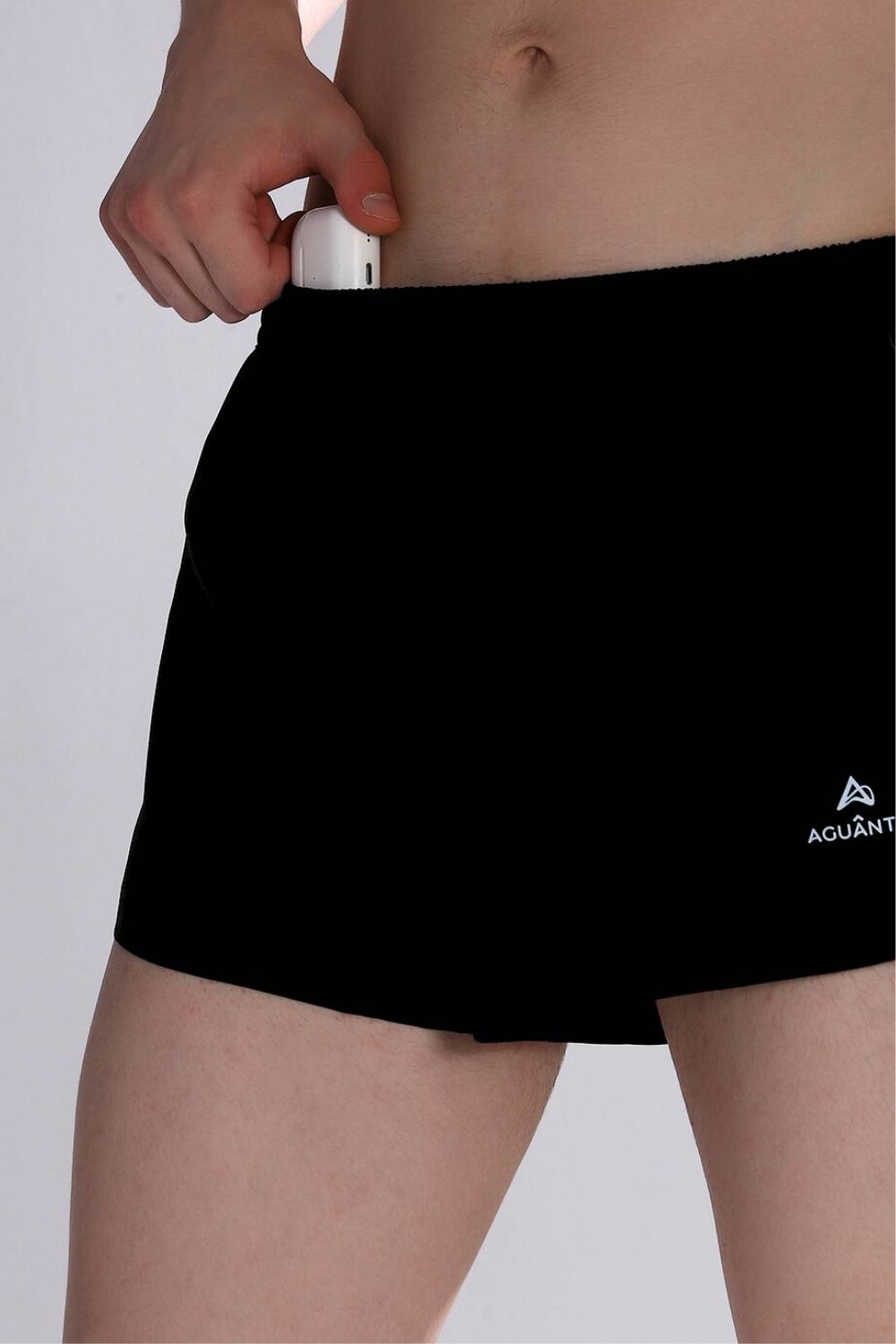mens running shorts with liner #Color_Black