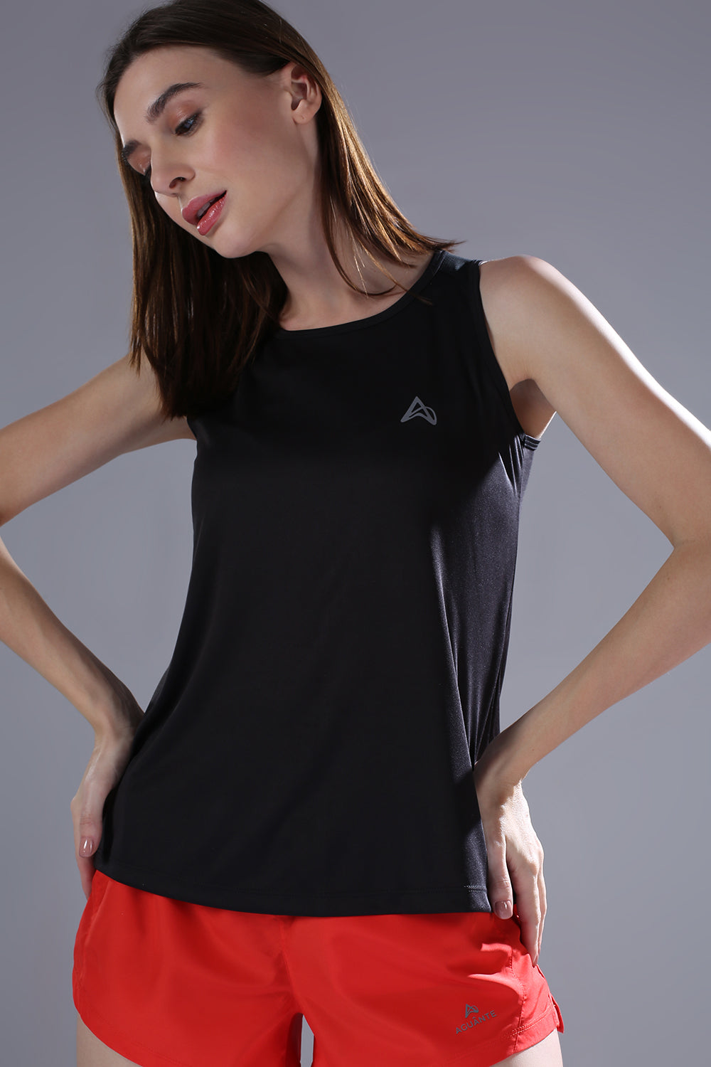 buy women running singlet top online #Color_Black
