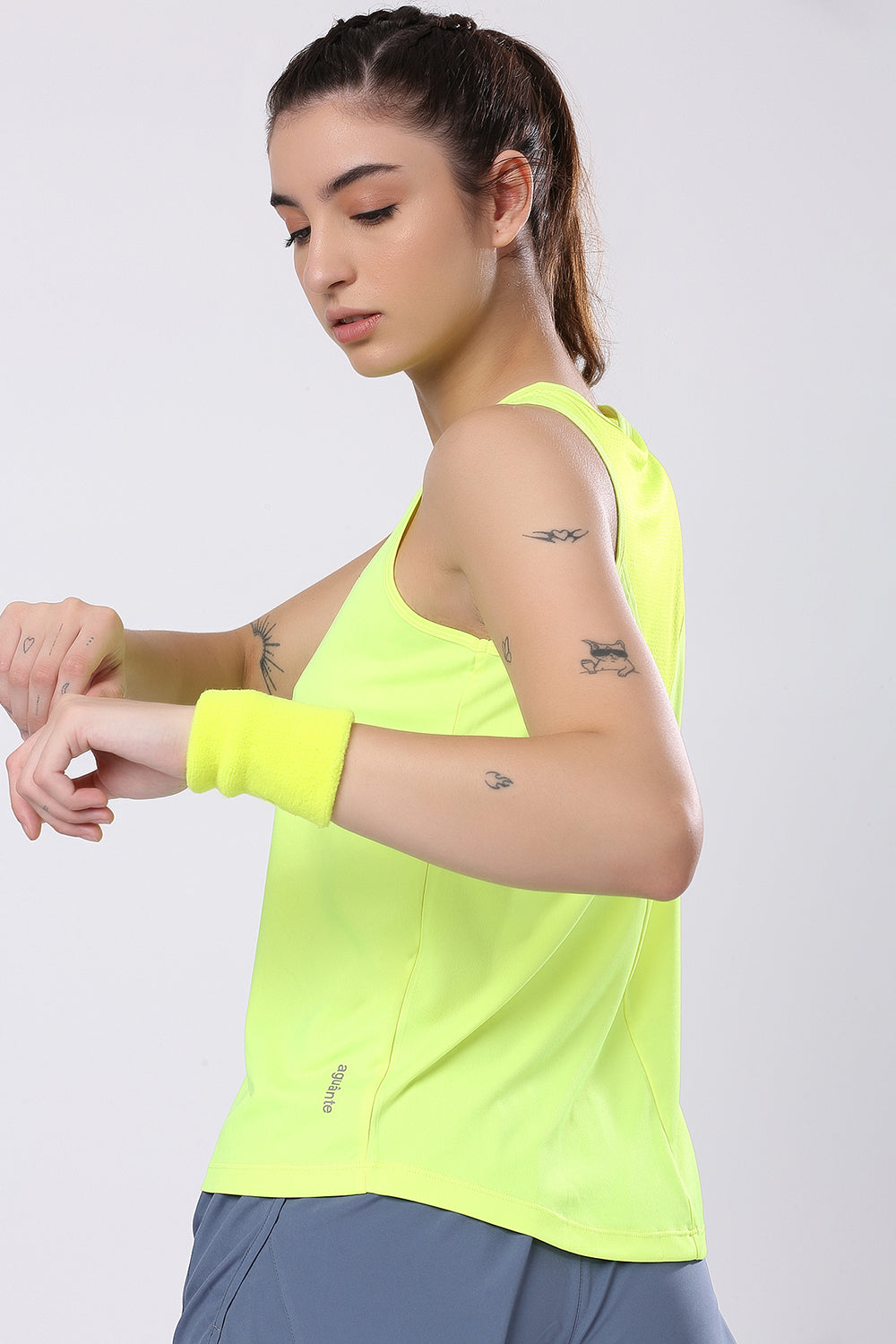 buy women running singlet top online #Color_Neon Yellow