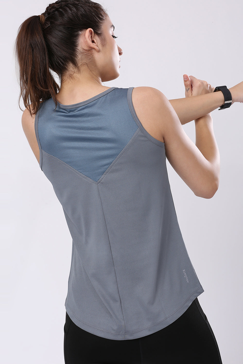 buy women running singlet top online #Color_Silver Blue