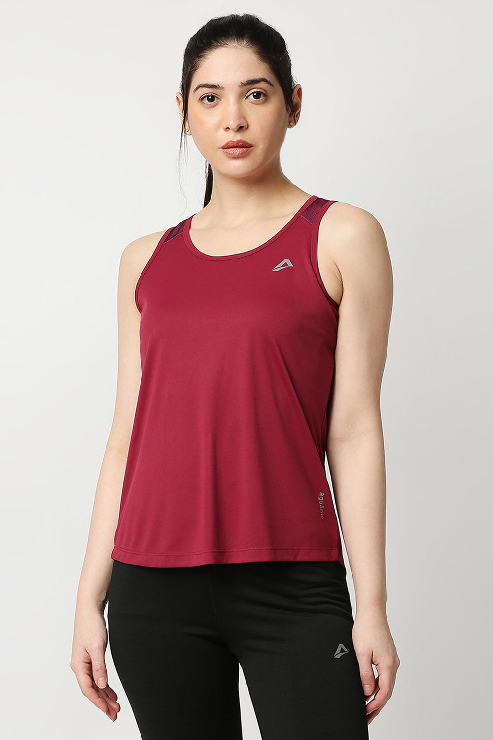 buy women running singlet top online #Color_Aubergine