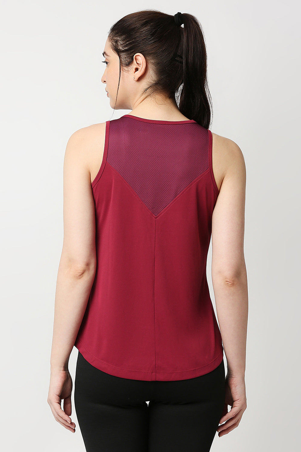 buy women running singlet top online #Color_Aubergine
