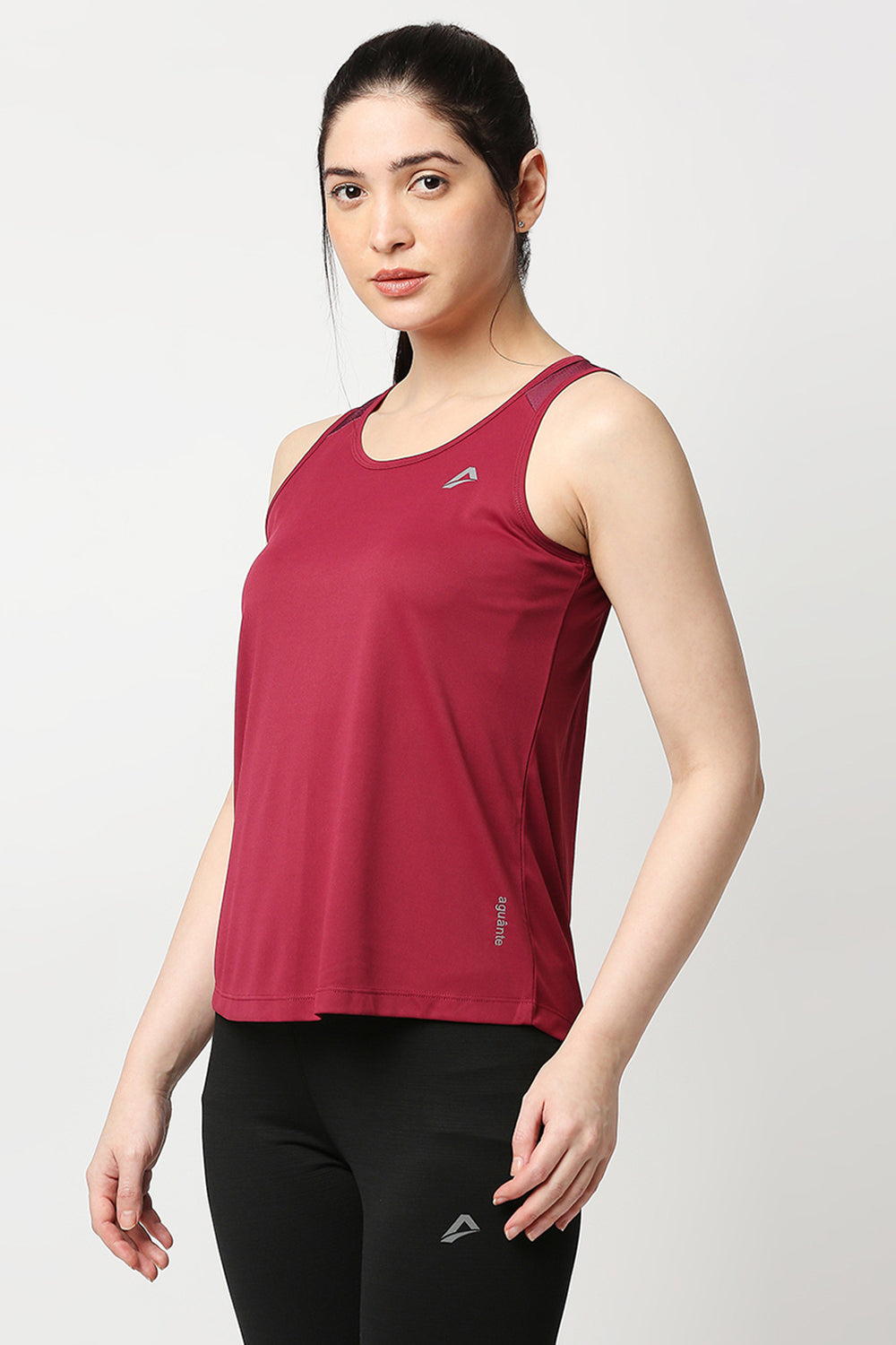buy women running singlet top online #Color_Aubergine