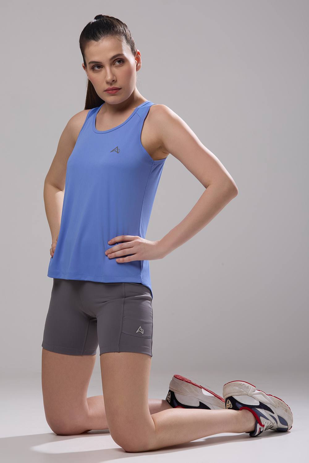 buy women running singlet top online #Color_Vista Blue