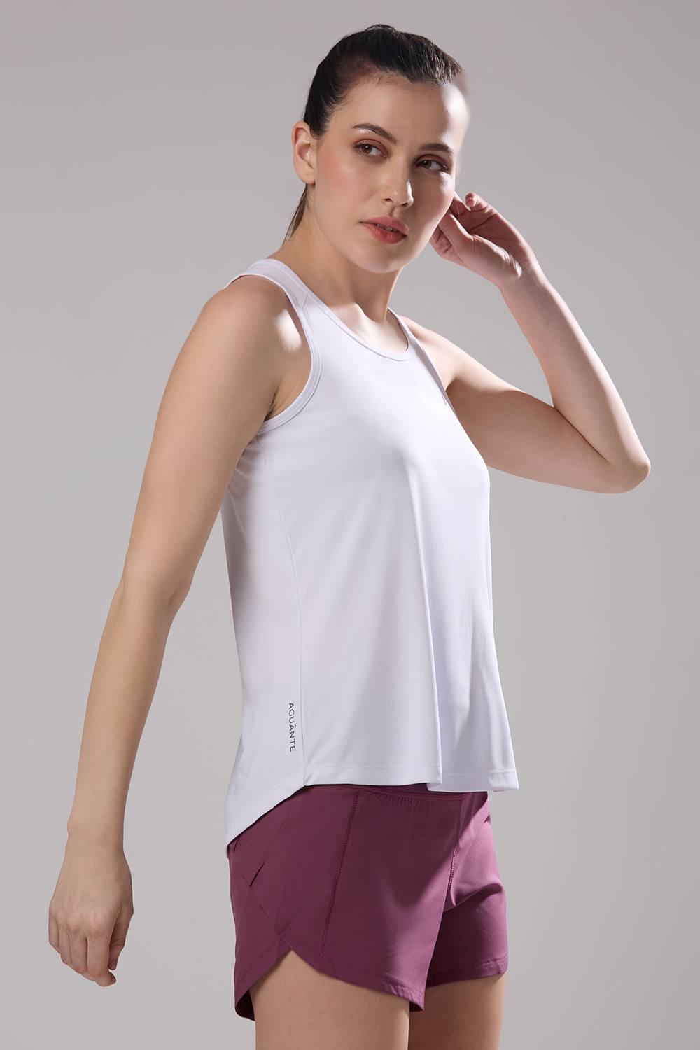 buy women running singlet top online #Color_White